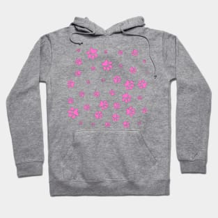 Pink Footprints of the dog Hoodie